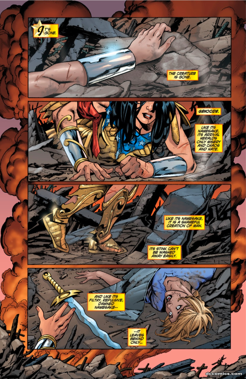 Illustration for article titled Wonder Woman Finds Guilt, Grumpiness At End Of The World
